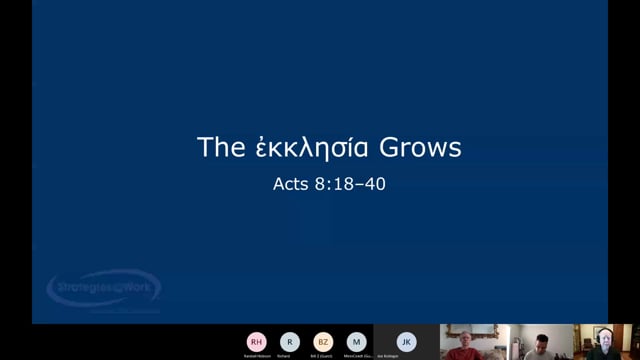 Acts 8:18-40 The Ekklesia Grows