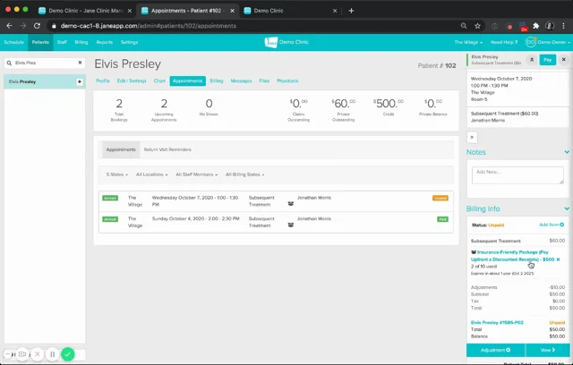 Partially Pay an Invoice  Jane App - Practice Management Software for  Health & Wellness Practitioners
