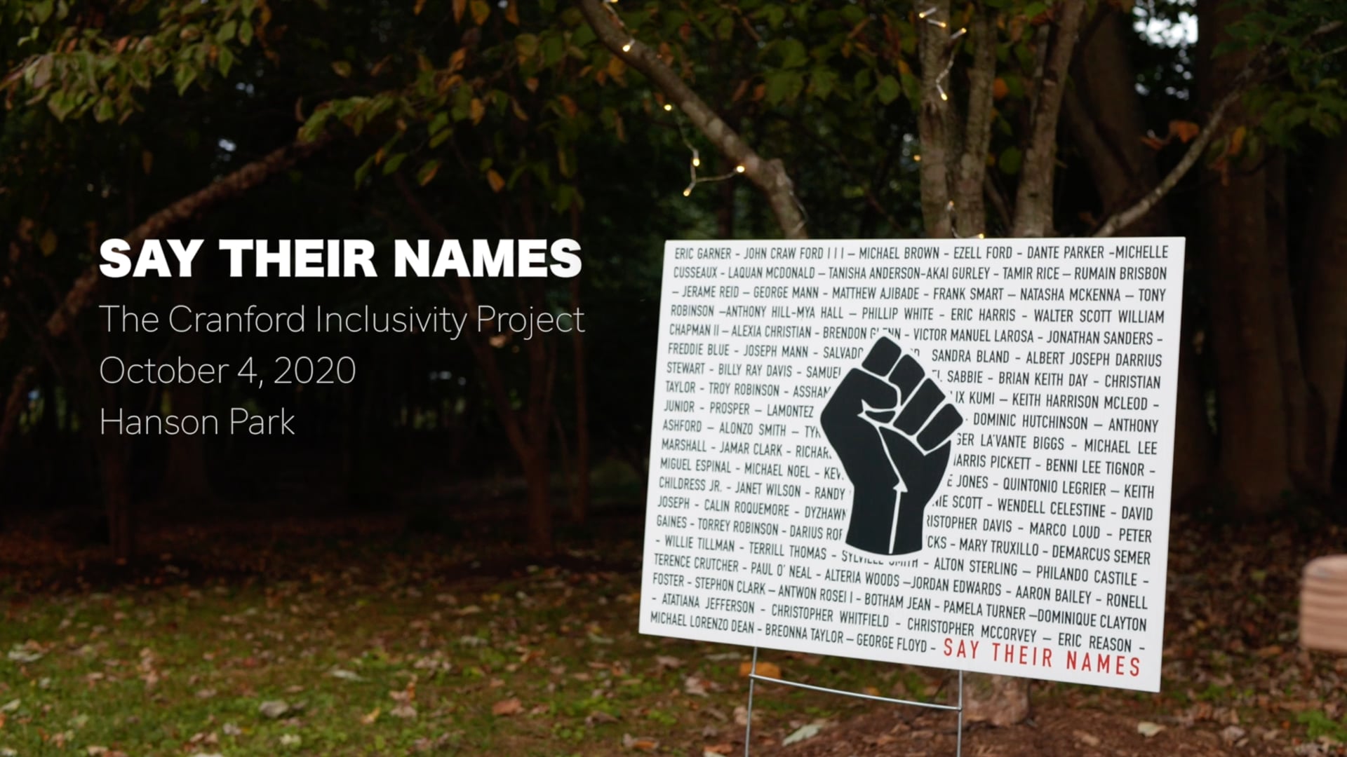 Say Their Names - Cranford Inclusivity Project