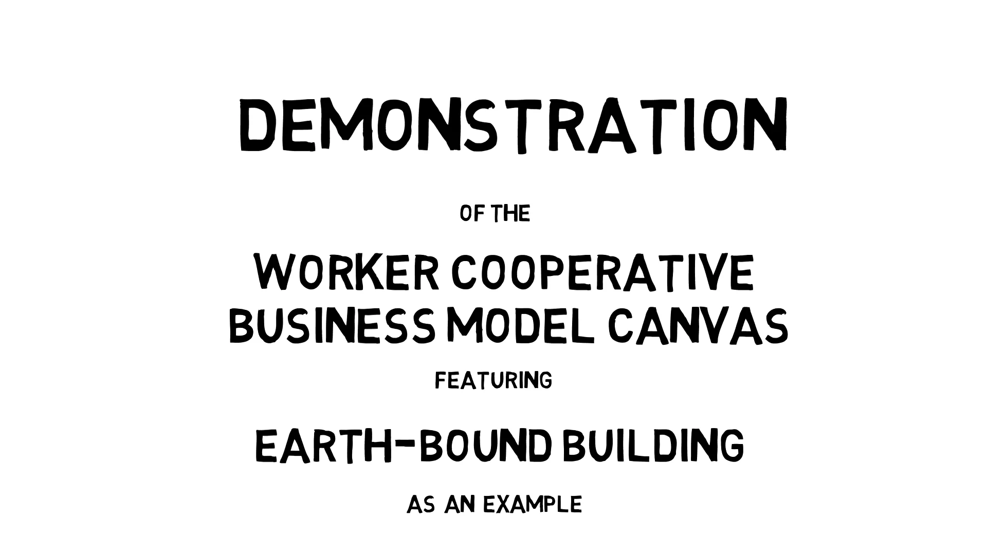 Worker Cooperative Business Model Canvas Demonstration: Earth-Bound Building