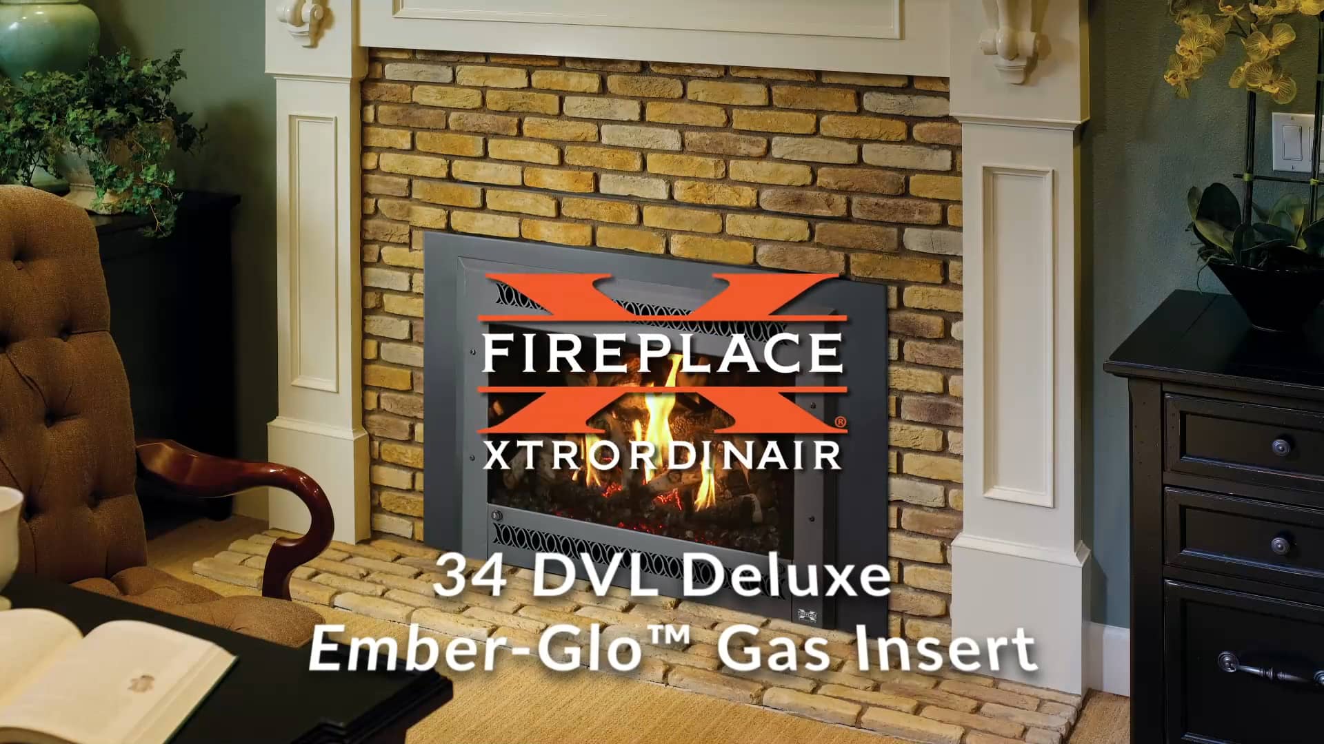 FireplaceX® 34 DVL Deluxe EmberGlo™ Gas Insert on Vimeo