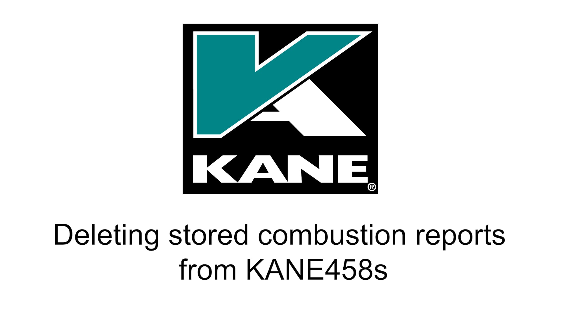 Kane Analysers Tutorial – Deleting Stored Combustion Reports KANE458s