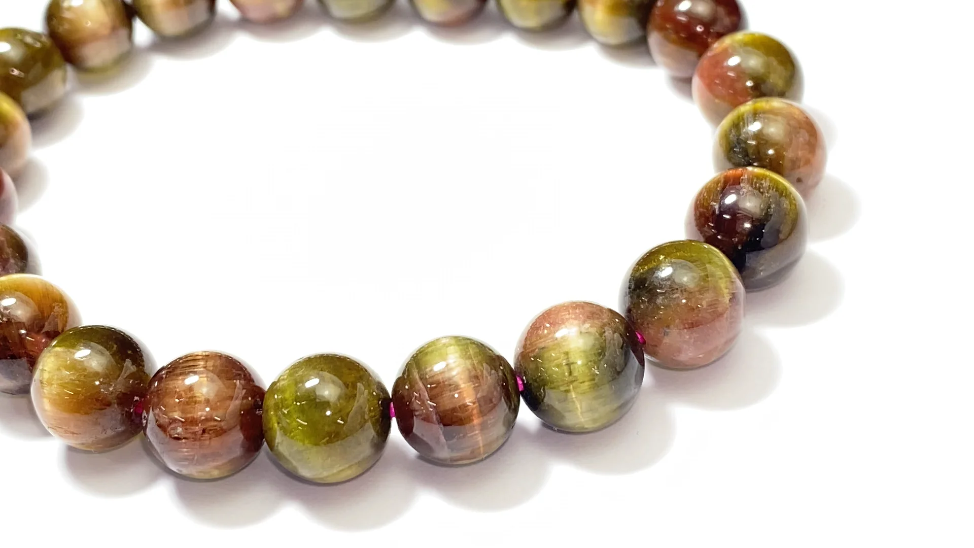 すごいキャッツアイ！！　キャッツアイトルマリン　ブレスレット キャッツアイトルマリン ブレスレット 10mm 19cm アフリカ産