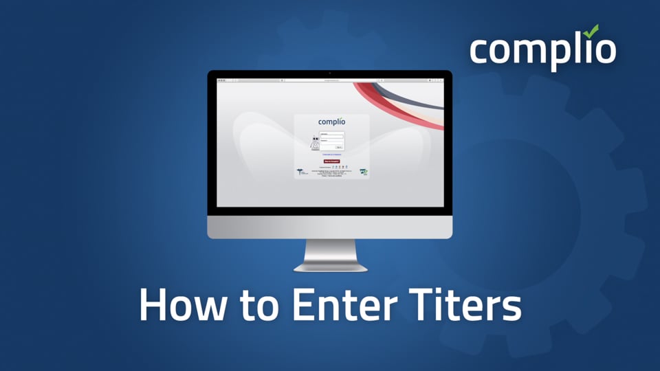 How to Enter Titers into Complio