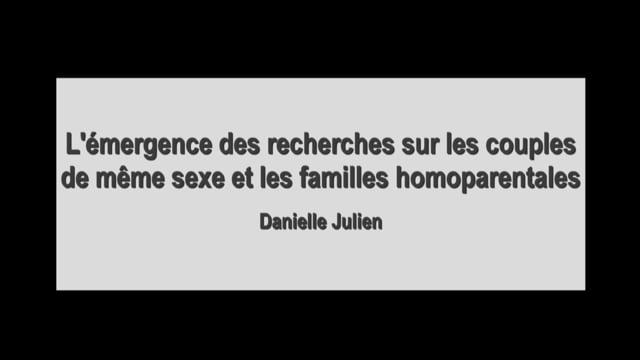 L’émergence des recherches sur les couples de même sexe et sur les familles homoparentales