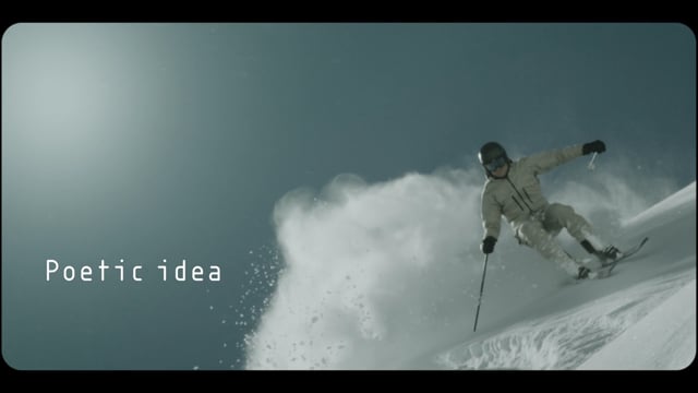 Zai spada – The mountain, in a ski.