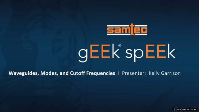 Geek Speek Webinar – Resonances, Modes and Cutoff Frequencies