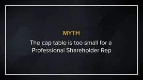 Poster for Jason Mendelson: Myth – The Cap Table is Too Small for a Professional Shareholder Rep