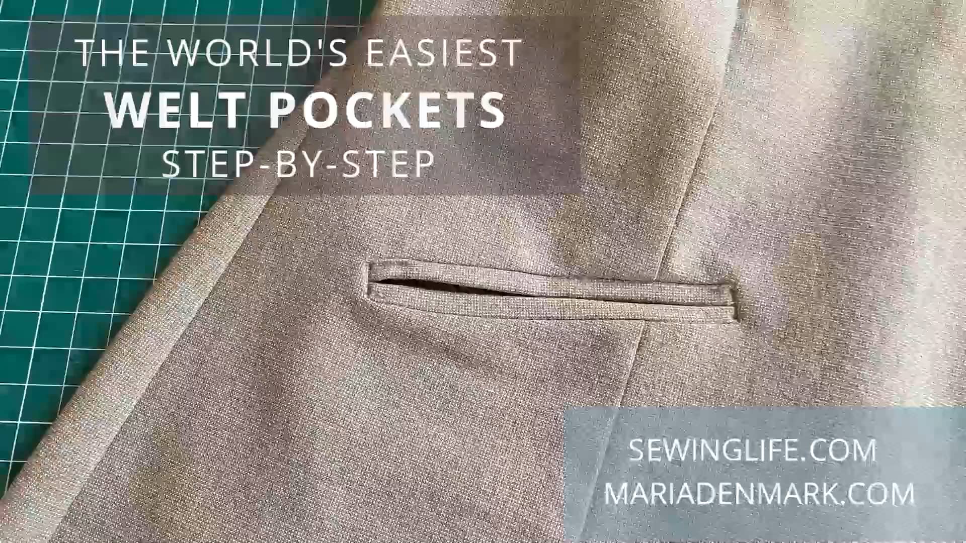 Easy Welt Pockets, Step-by-step on Vimeo