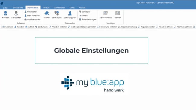 Globale Einstellungen (Formulare, Formularlayout, E-Mail)