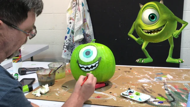 monsters inc painted pumpkin