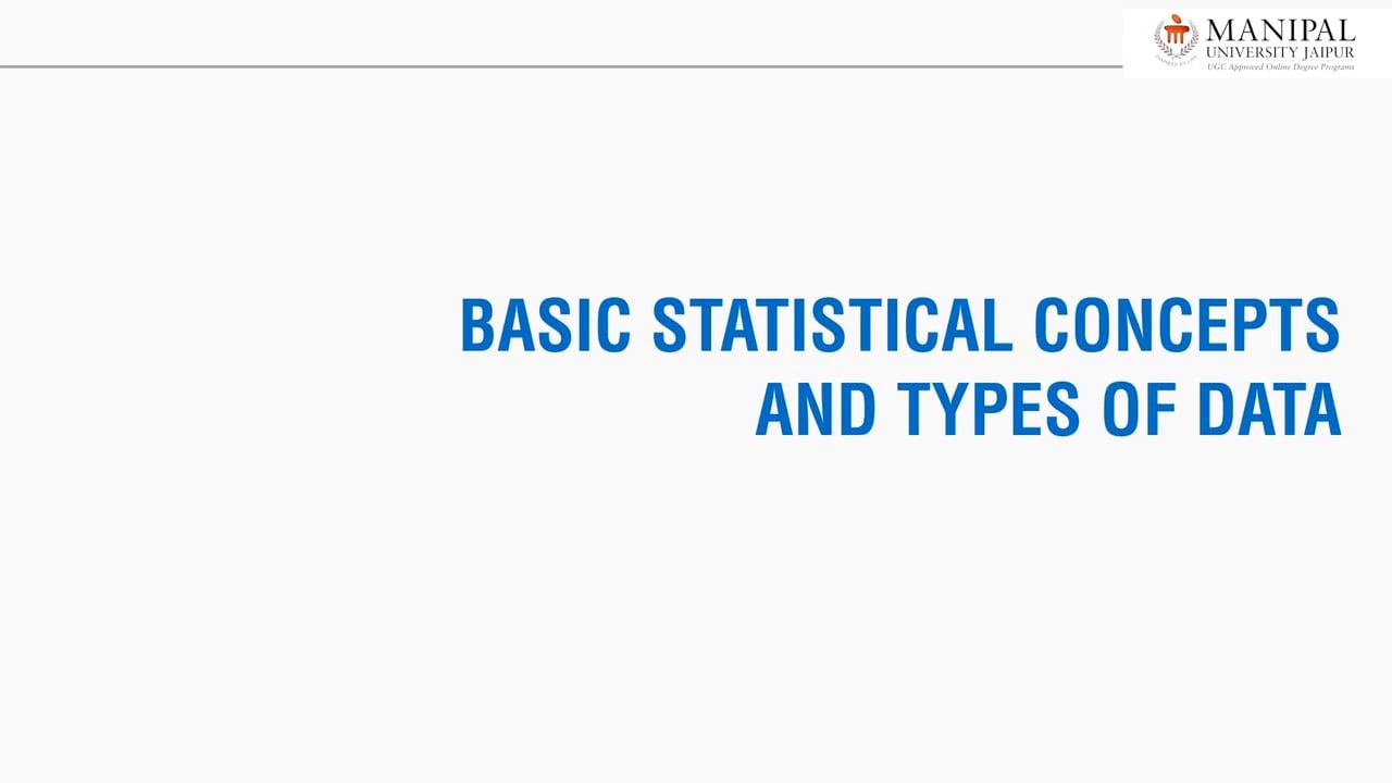 1-Basic Statistical Concepts and Types of Data on Vimeo
