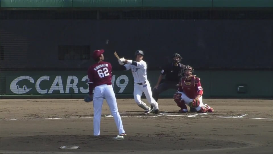 【ファーム】ライオンズ・綱島がタイムリー2ベースヒット!! 1,2番の連打ですぐさま1点を返す!! 2020/10/12 L-E(ファーム)