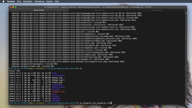 Dateien & Ordner löschen (rm -r)