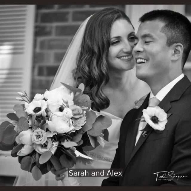 Sarah and Alex's Garden Wedding in Black and White
