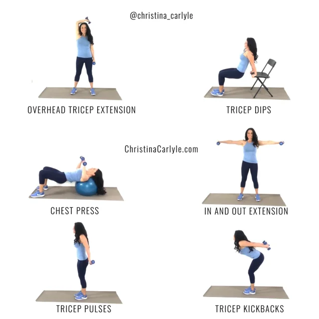 Chest and Tricep Workout for Women to Burn Fat and Tone up - Christina  Carlyle