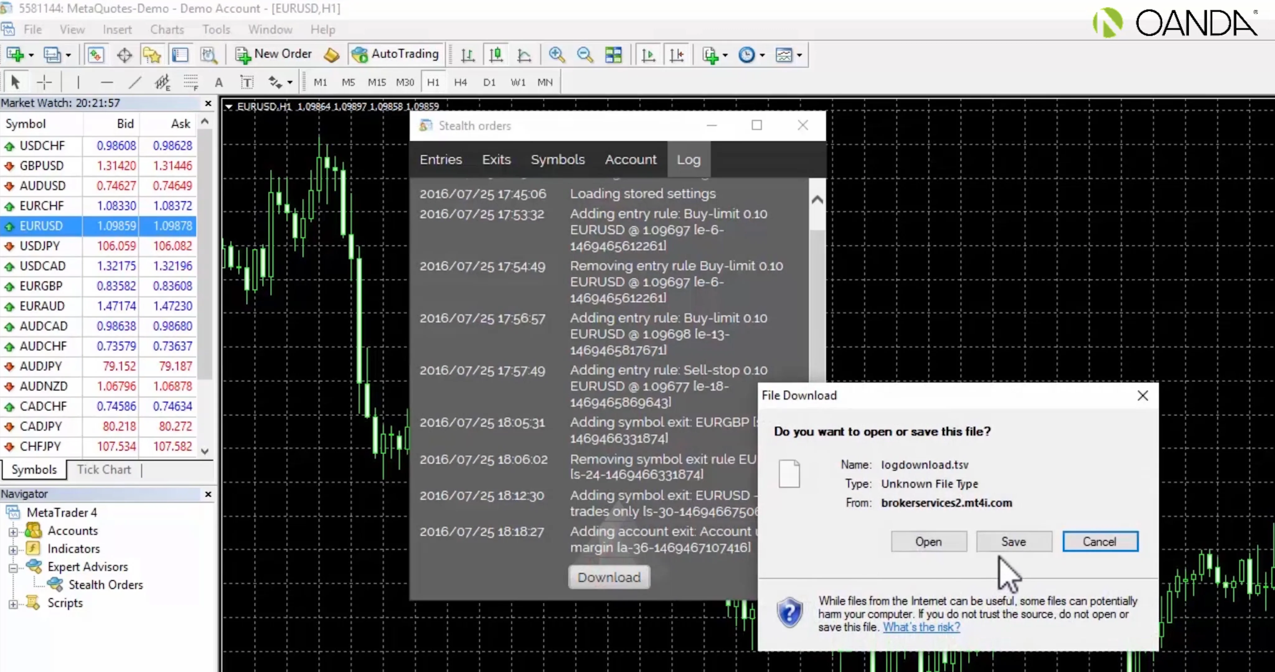 OANDA MT4 Premium - Stealth Orders