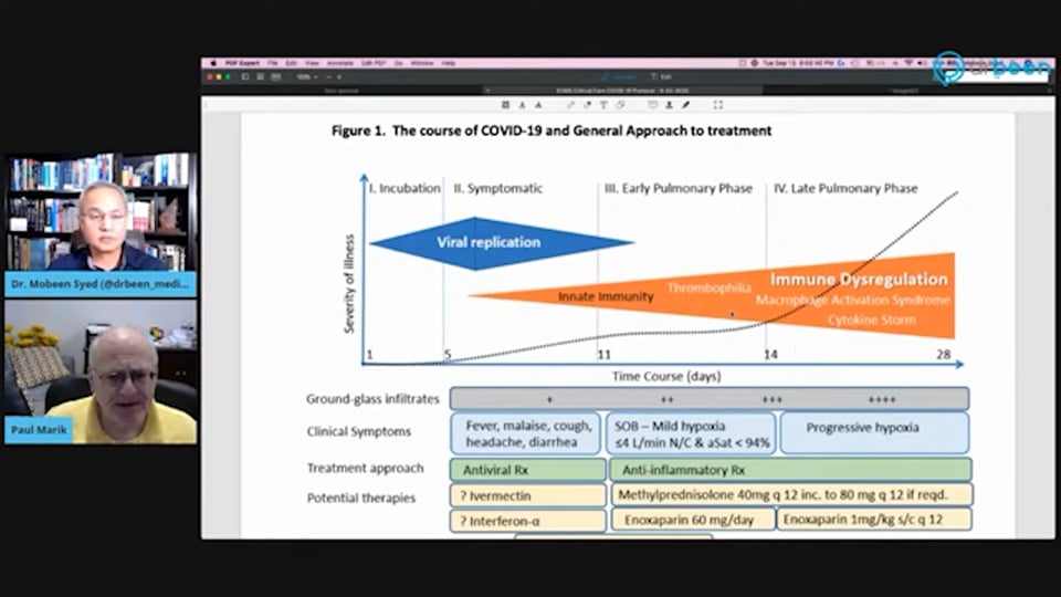 Must Watch- COVID-19 Management With Dr. Paul Marik - Author Of MATH+ Protocol