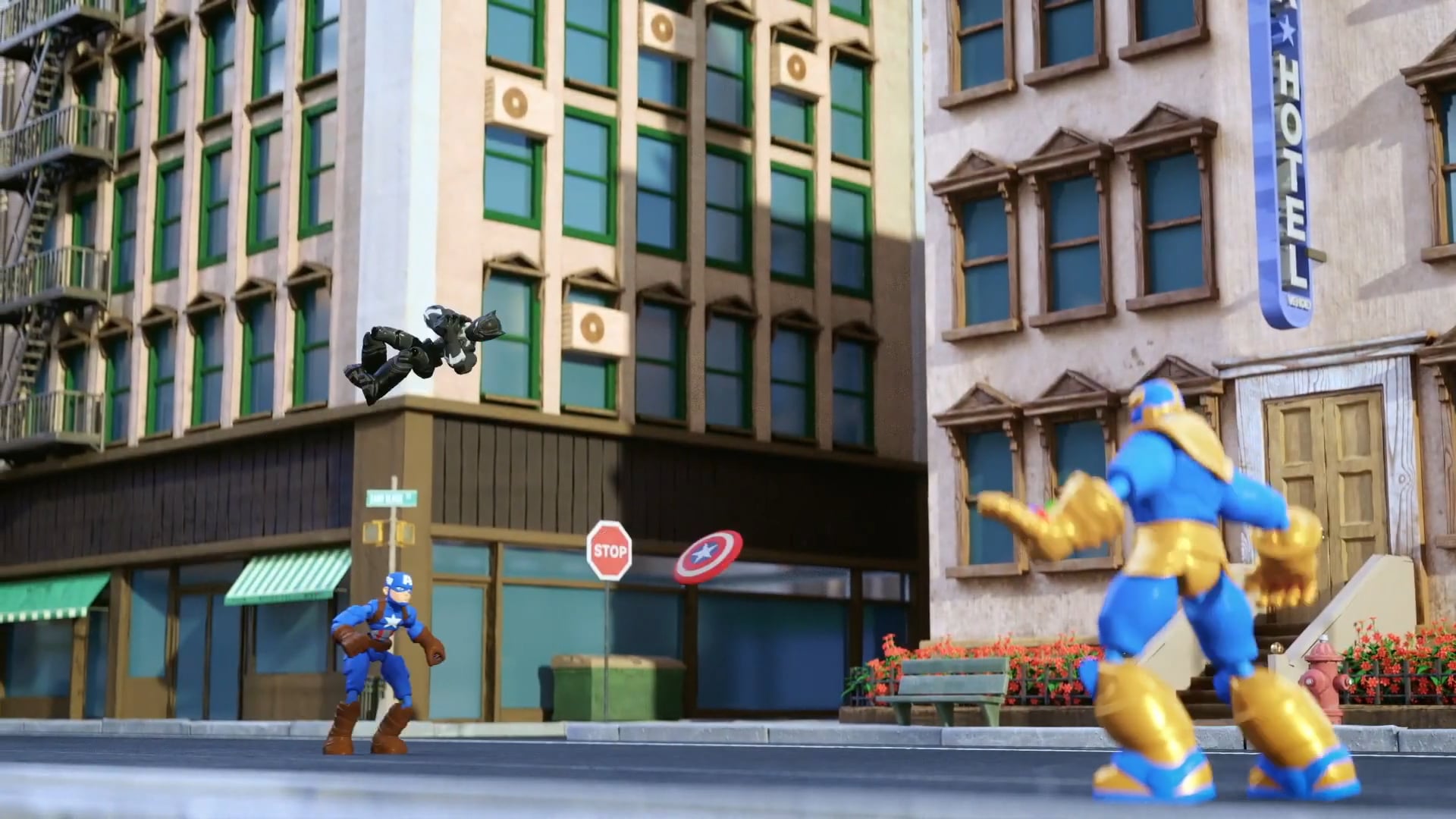 Marvel Avengers and Spider-Man Bend and Flex