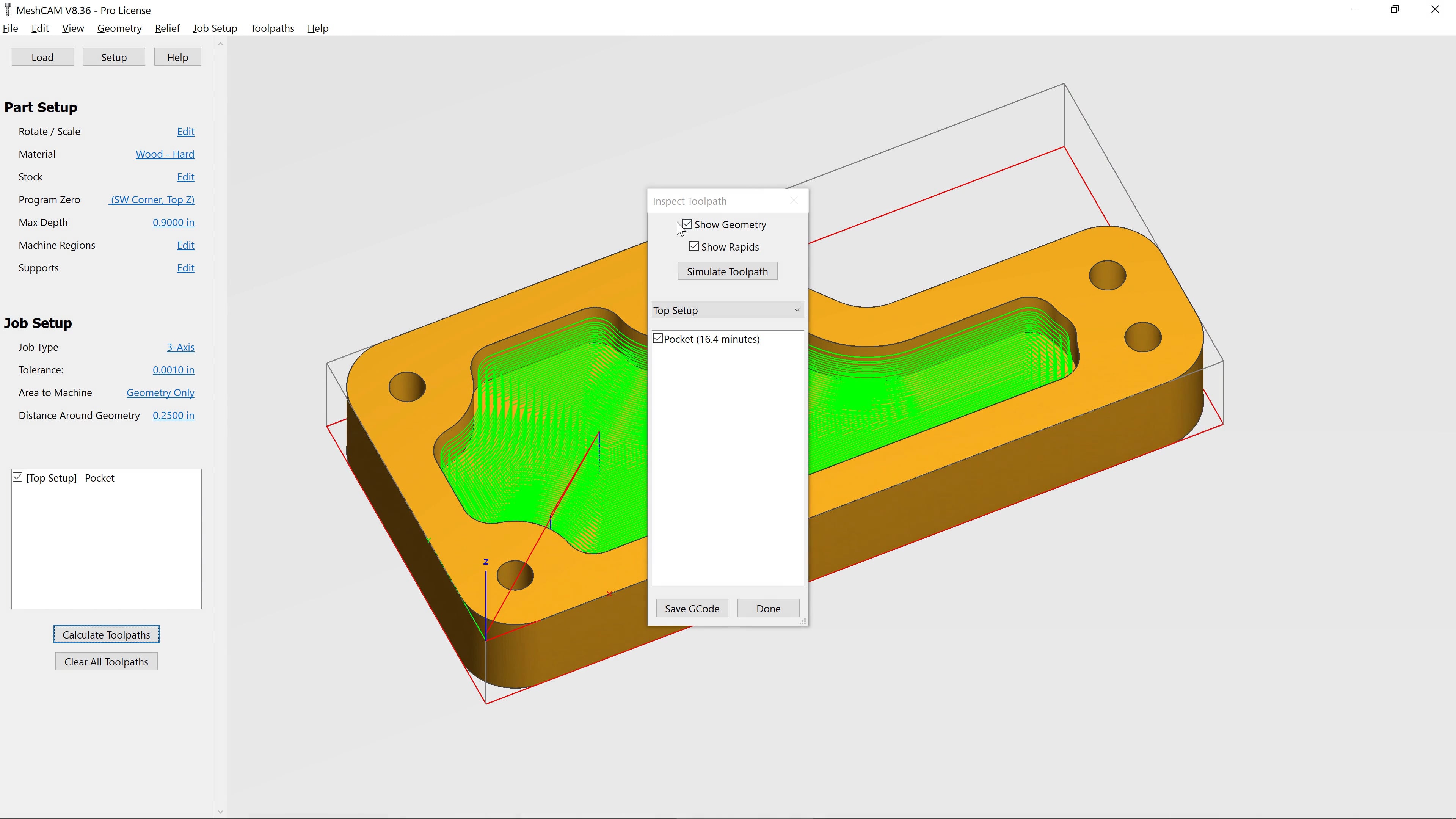 Pocketing - MeshCAM for Alibre on Vimeo