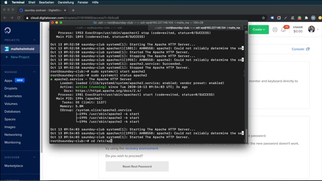 Installation eines Apache Web-Servers