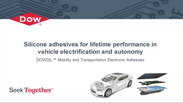 Silicone adhesive for lifetime performance in vehicle electrification