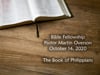 Bible Fellowship October 14, 2020