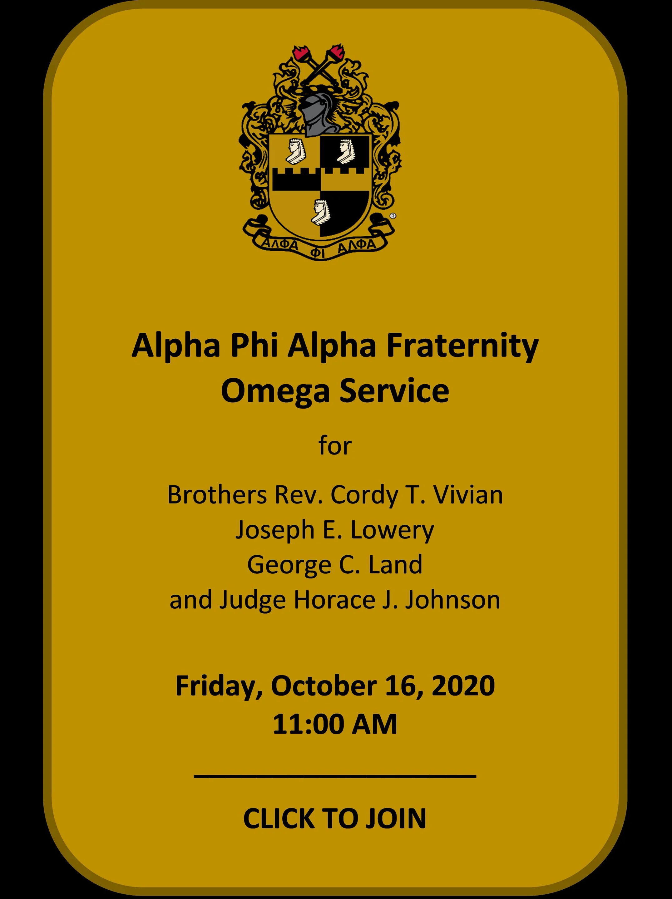 Alpha Phi Alpha Omega Service