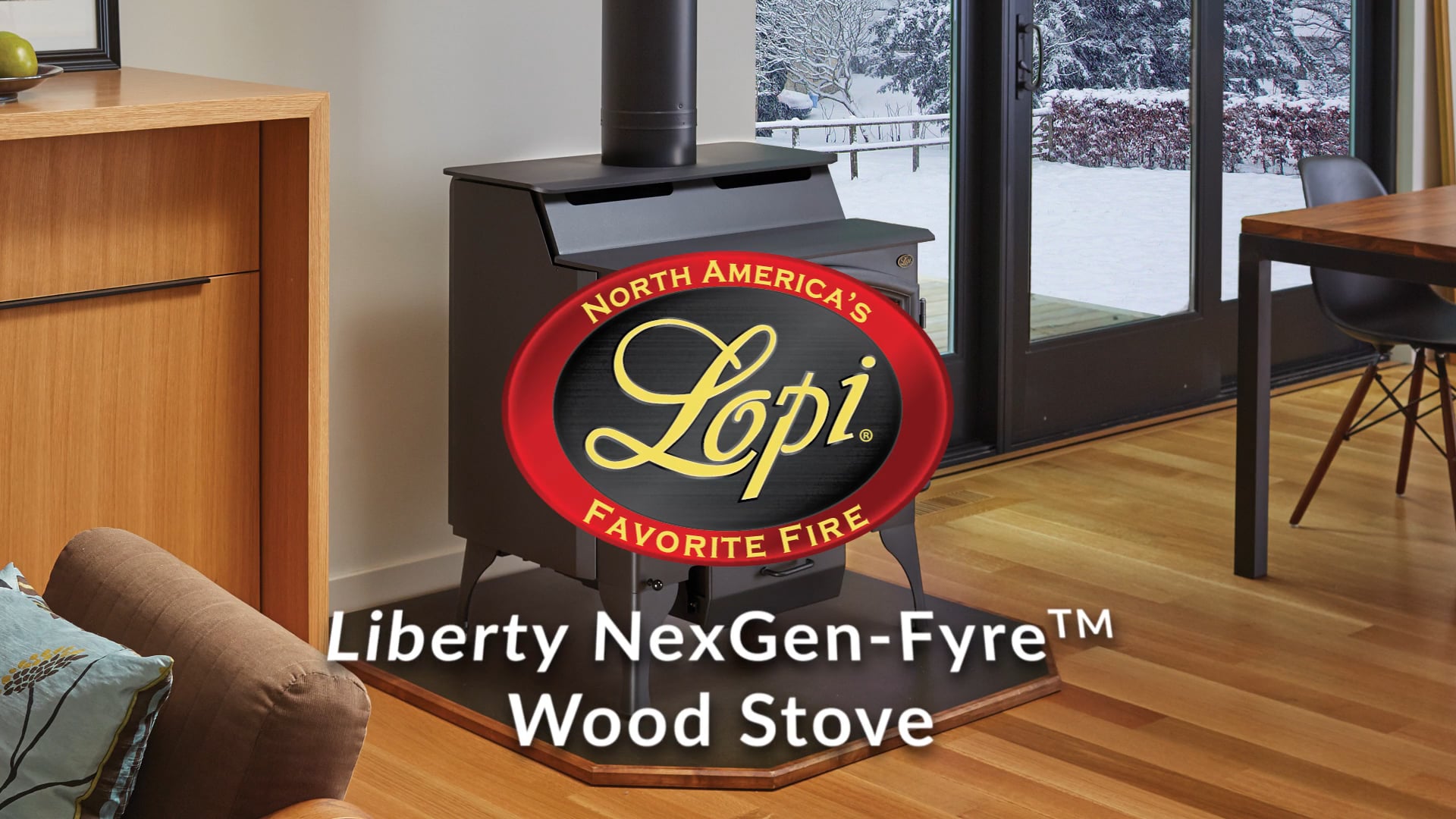 Lopi® Liberty NexGen-Fyre™ Wood Stove On Vimeo