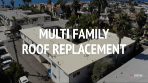 Aerial shots of Apartment Building Roofing Project