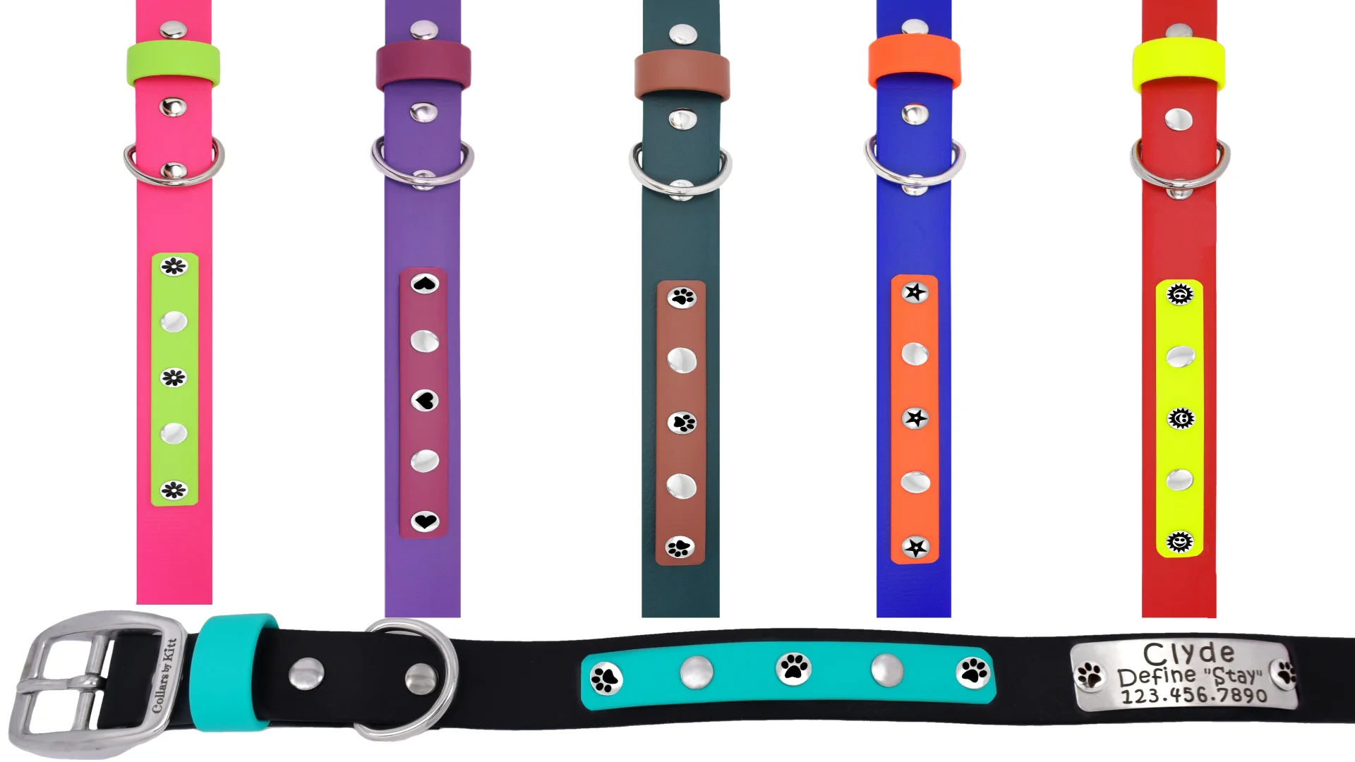 Biothane Multi Color Collar - Collars by Kitt