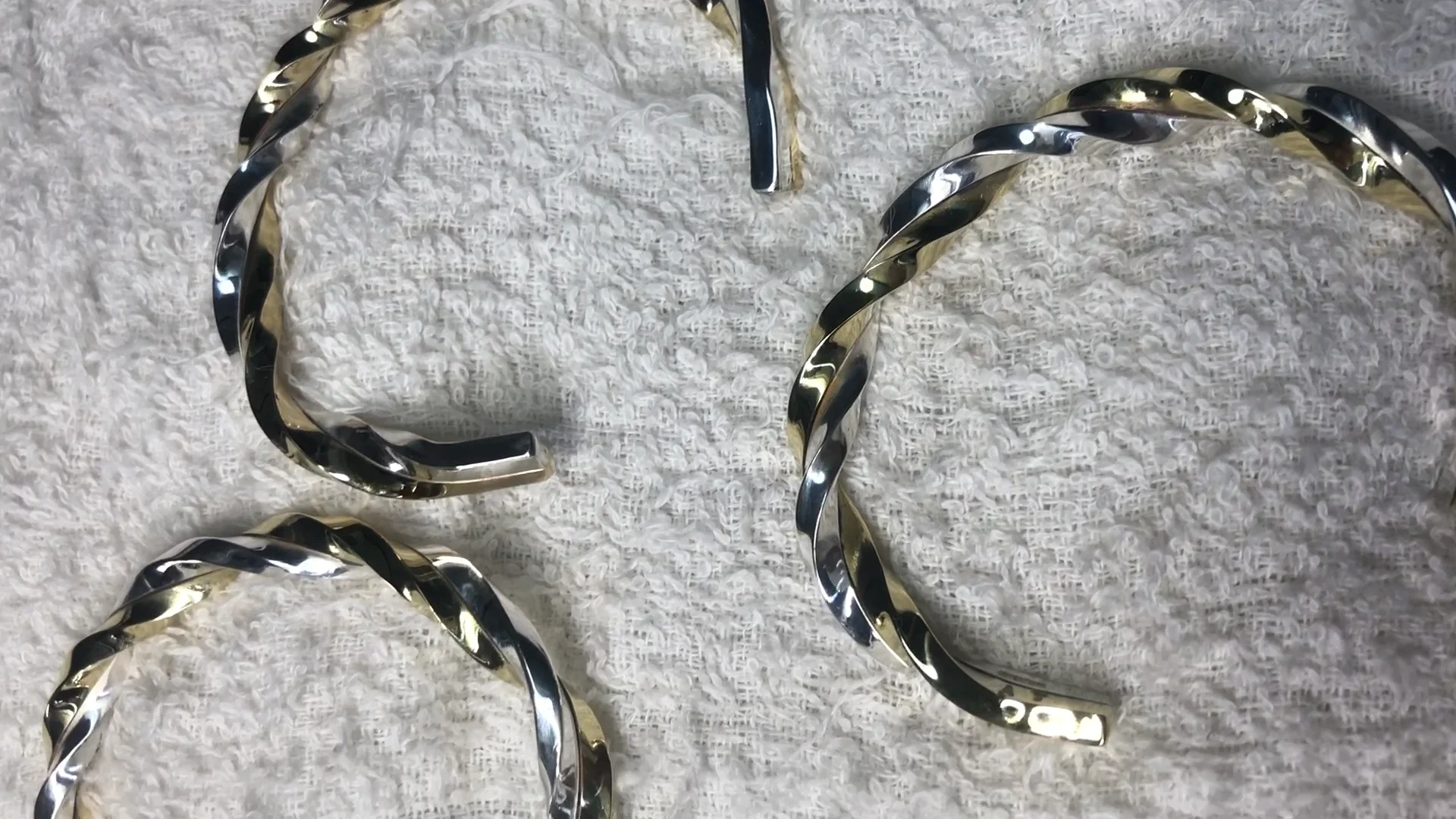 SV1000＆BRASS TWIST BRACELET(純銀＆真鍮ツイストブレスレット