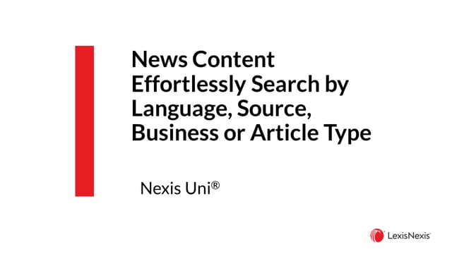 News Content Effortlessly Search by Language, Source, Business or Article Type -20201008 Uni ES WB