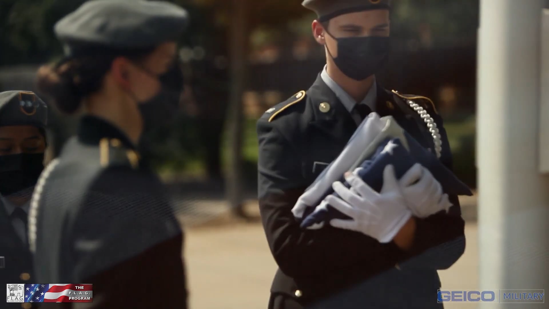 Flag Lowering: Richardson High school Junior ROTC