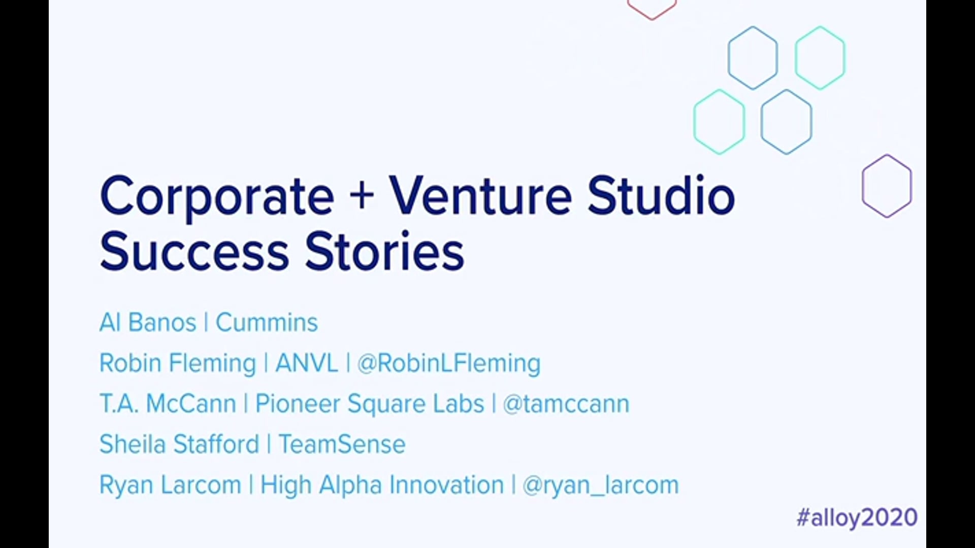 Alloy 2020: Corporate + Venture Studio Success Stories