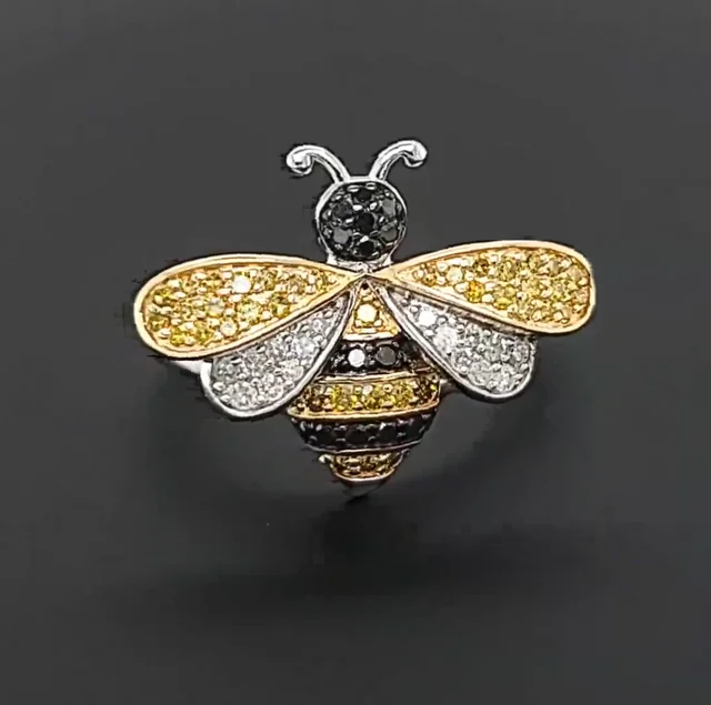 Yellow bumble bee broach