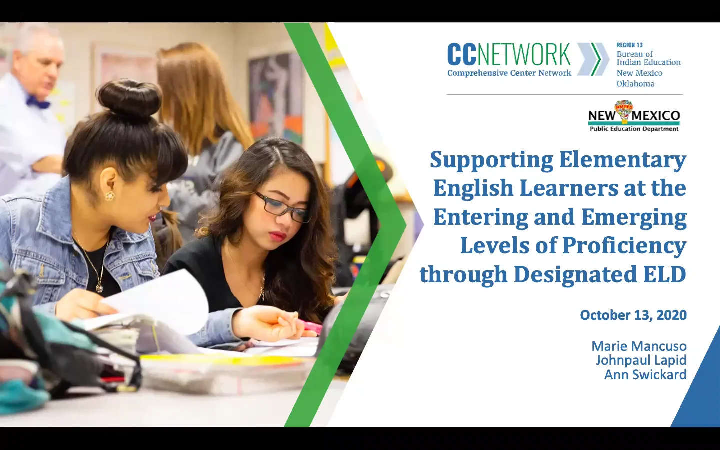 Supporting Elementary English Learners at the Entering and Emerging ...
