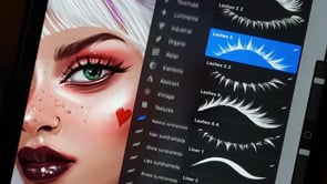 Easy MakeUp Brushes for Procreate, a Brush Add-On by sundrameda (Thumbnail 3 of 3)