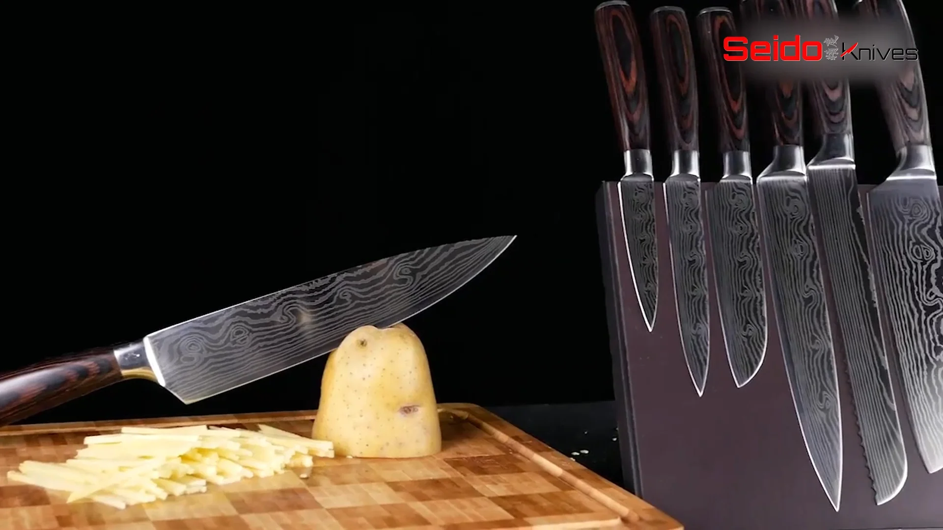 SEIDO™ Japanese Chef Knife Set, 8-Pc Kitchen Knives on Vimeo