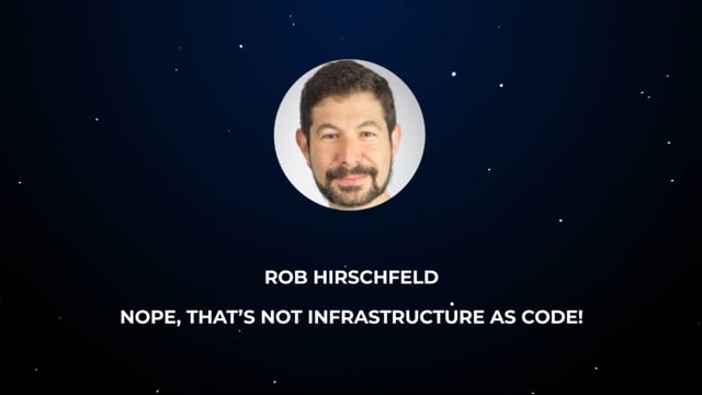 Rob Hirschfeld - Nope, that’s not Infrastructure as Code!
