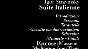 Stravinsky: Suite Italienne, 1-15-2006