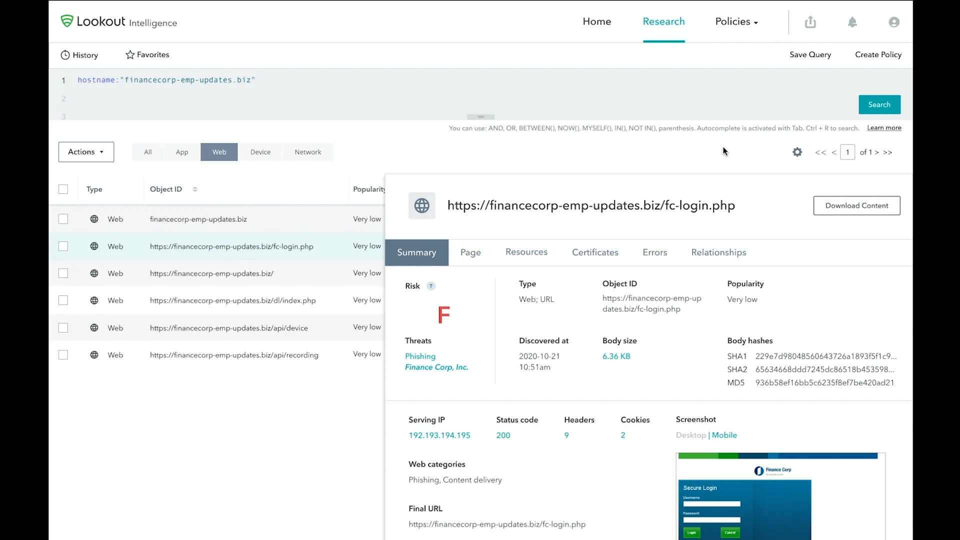Threat hunting with the Lookout Security Platform | Videos & Movies on ...