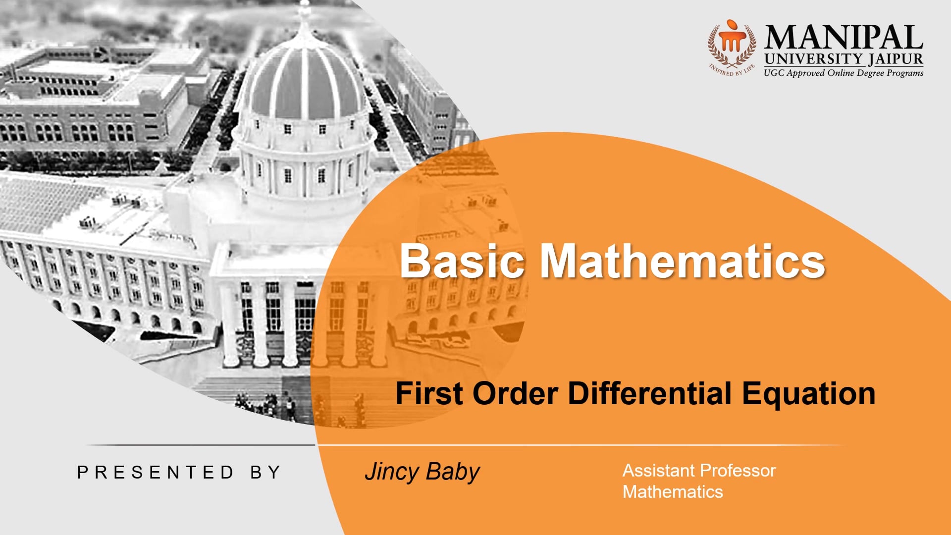Basic Mathematics 82 First Order Differential Equation On Vimeo
