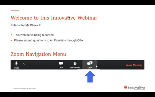 Webinar: Polaris Serials Check In