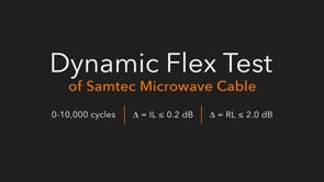 Samtec - 微波电缆动态弹性测试