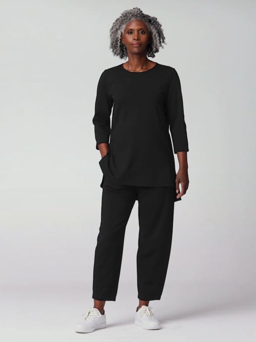 Flex Ponte Jewel Neck Tunic | EILEEN FISHER