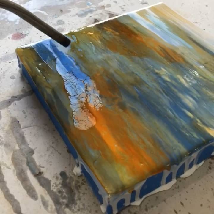 Shellac Burn Encaustic Painting on Vimeo