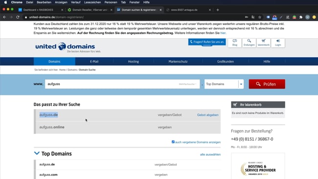 Domain Registrieren für Pros