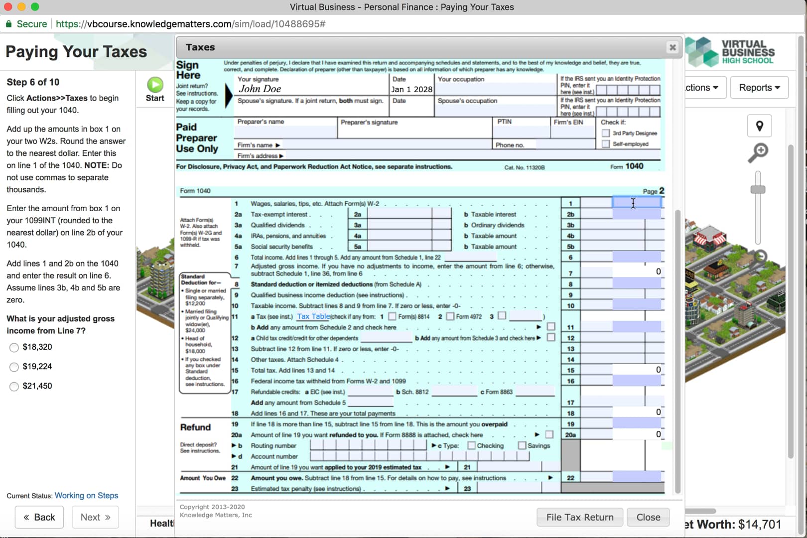 Paying Your Taxes Simulation on Vimeo