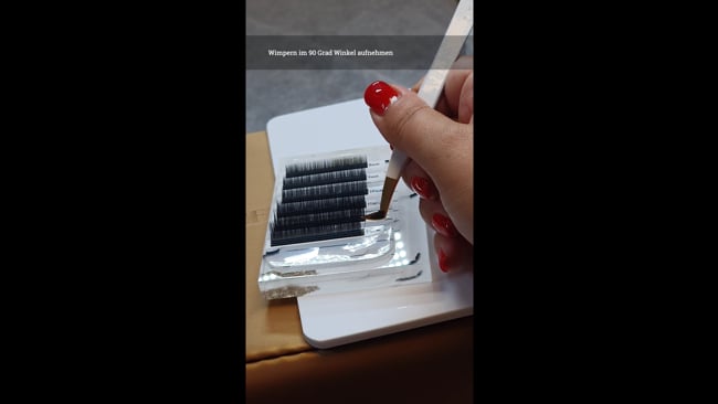 Wimpern richtig aufnehmen